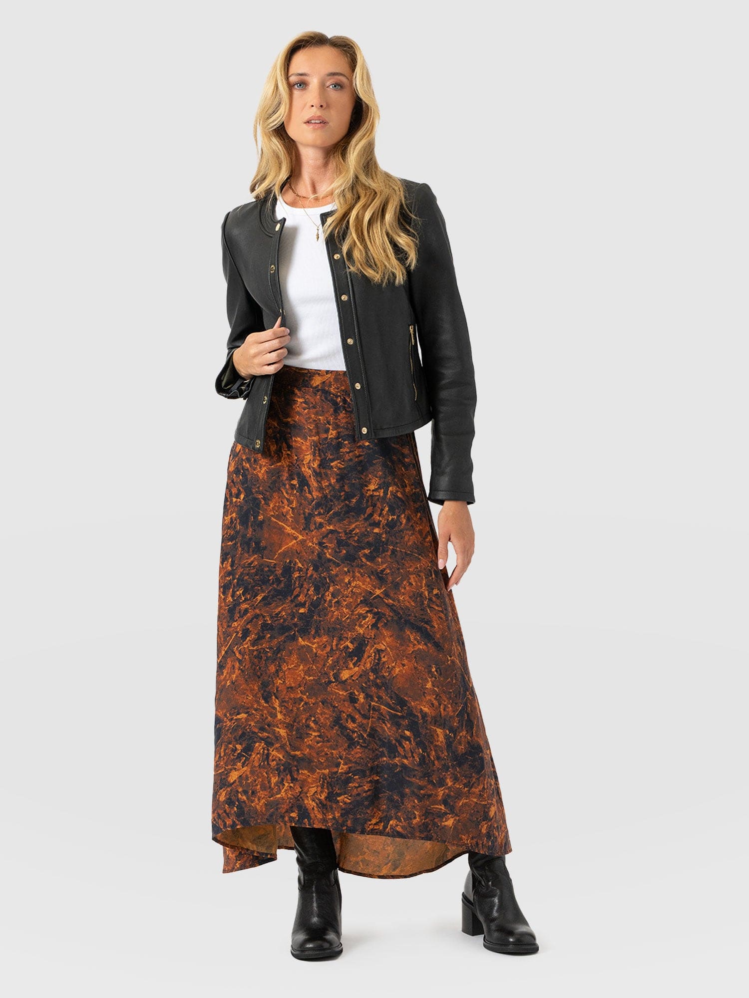 Sutton Skirt - Brown Marble - Women's Skirts | Saint + Sofia® USA